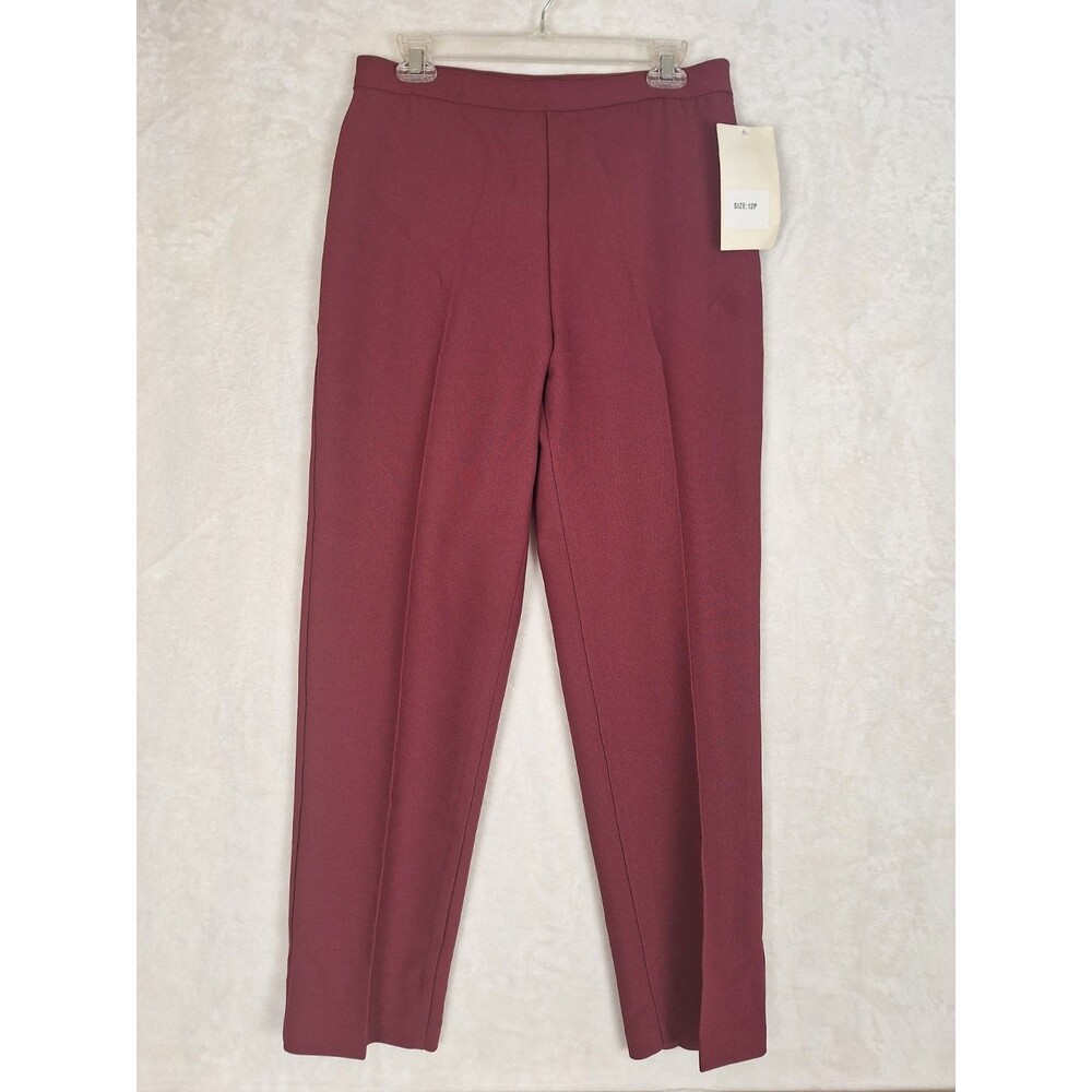 Bend Over Solid Burgundy Pull On Pants Women's 12 Petite NWT Elastic Levi 31x29
